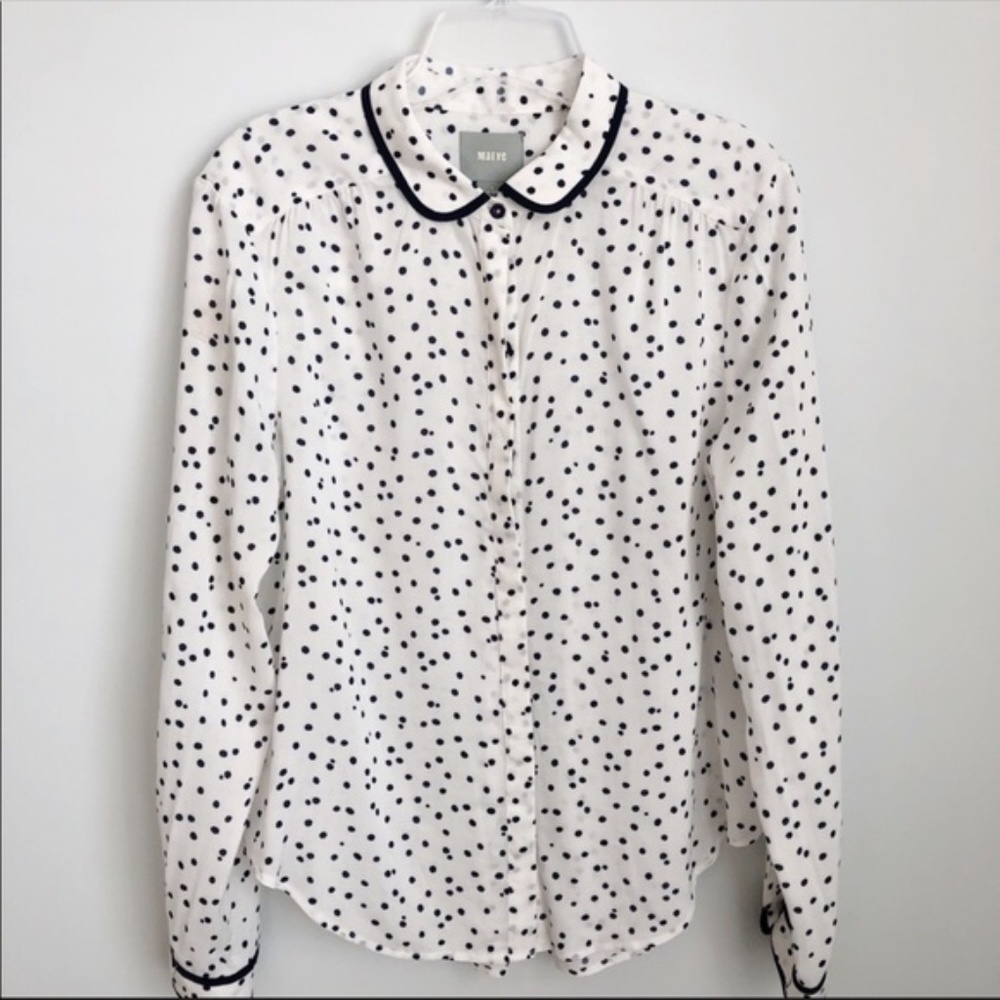 Anthropologie Maeve Art House Polka Dot Blouse